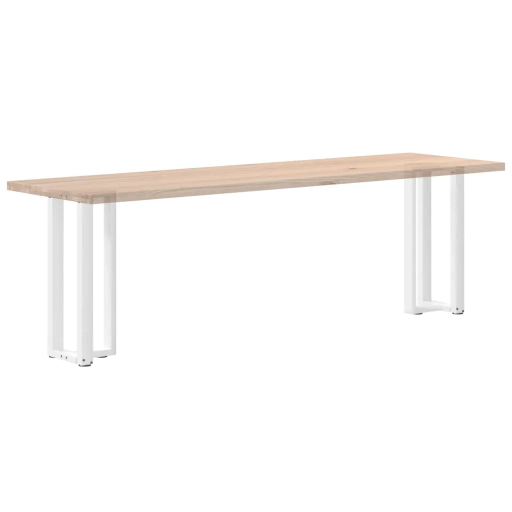 Gambe per Tavolo Consolle a Forma di T 2 pz Bianche 38x25x(72-73) cm Acciaio 4013045