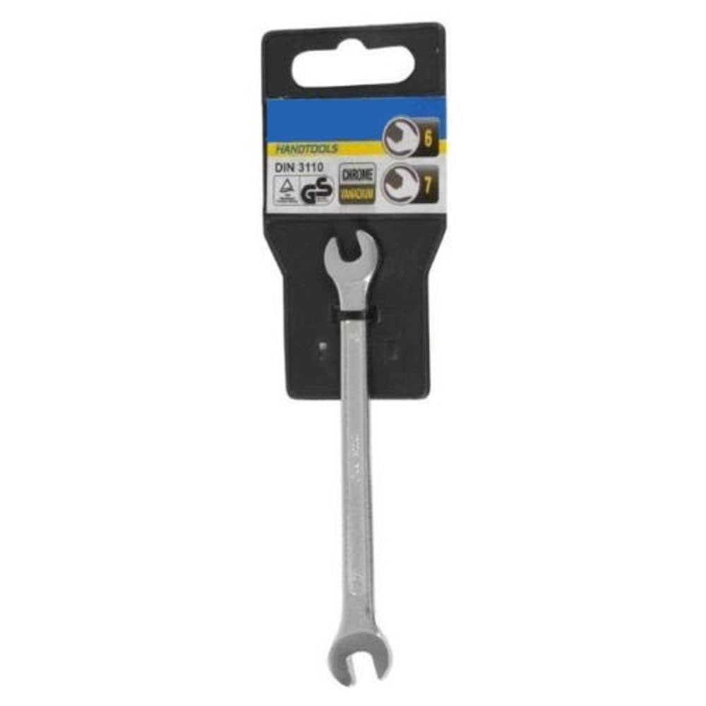 Trade Shop - Chiave Inglese 6 / 7 Mm Chrome Vanadium Chiavi Attrezzo Lavoro -