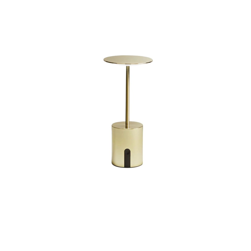 LAMPADA DA TAVOLO RICARICABILE LED LIBERTY ORO 2W 300LM 3000K DIMMERABILE IP44 10X22CM