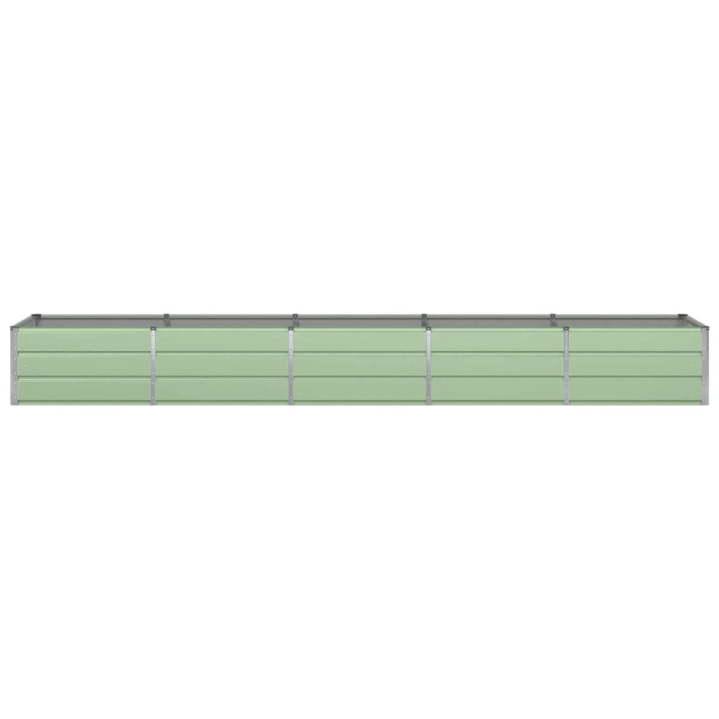 Fioriera moderna dal design pulito 400 x 80 x 45 cm adatta per uso interno ed esterno realizzata in acciaio verde 02_0059272