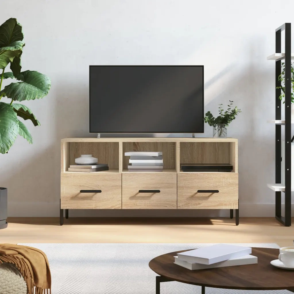 Mobile Porta TV-Mobile per TV-Credenza TV Rovere Sonoma 102x36x50 cm in Legno Multistrato 434487