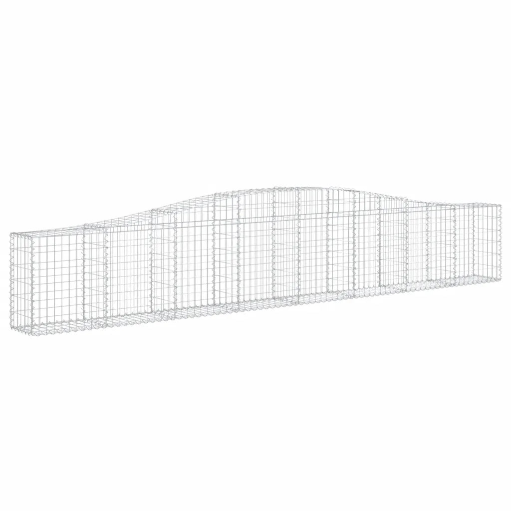 Cesti Gabbioni ad Arco 4 pz 400x30x60/80 cm Ferro Zincato 3145802