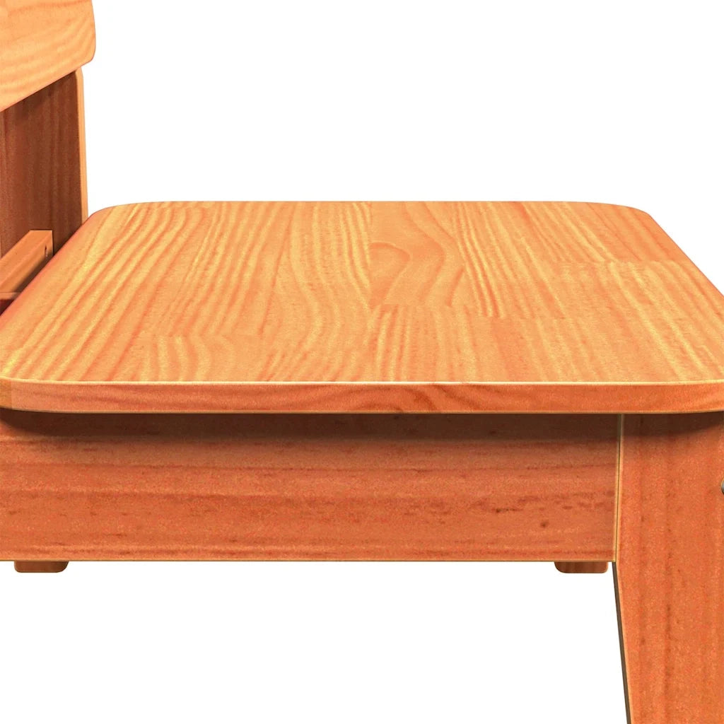 vidaXL Sedia da Giardino Marrone Cera 60x52,5x72cm Legno Massello Pino