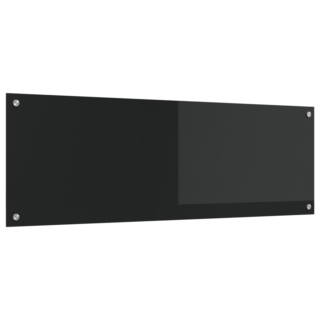 Piano Cucina  Nero 120x40x0,6 cm in Vetro Temperato