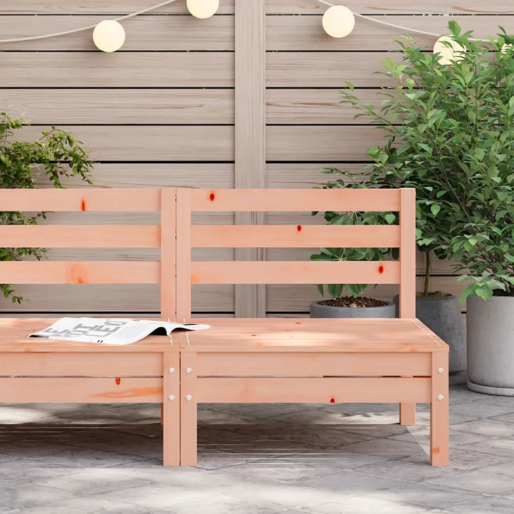 Divano Senza Braccioli da Giardino-Sofa da Giardino-Divano da esterno in Legno Massello di Douglas