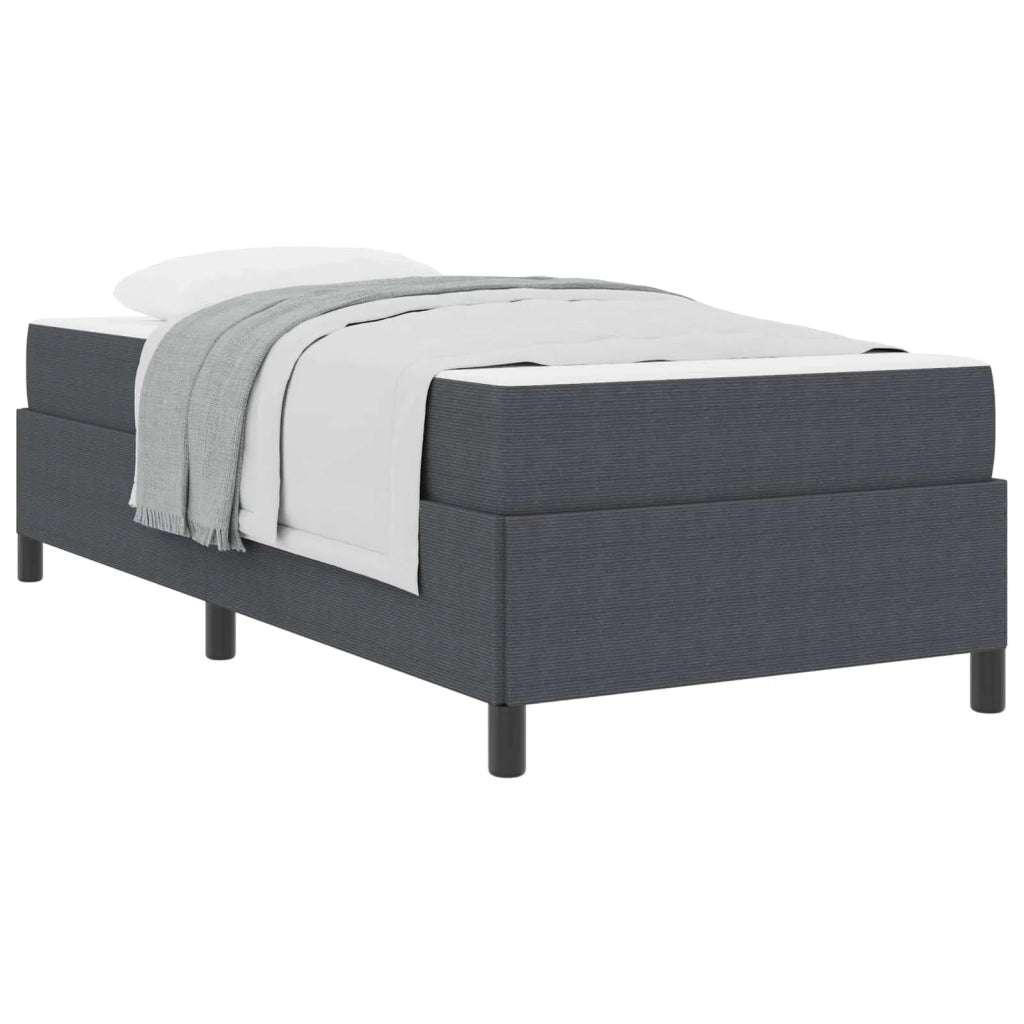 Struttura del letto Grigio scuro 100 x 200 cm Tessuto