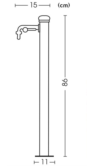 Fontana da Giardino con Rubinetto Belfer 42/SR Grigio Antracite