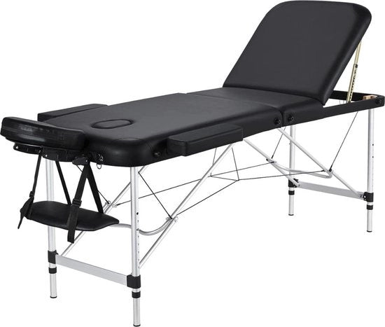 Tavolo di Massaggio Alta Qualità - Tavolo di Massaggio Inclinabile - Tavolo di Massaggio con Supporto Cervicale - Regolabile con Supporto Cervicale - Con Borsa di Stoccaggio - 2 Zone