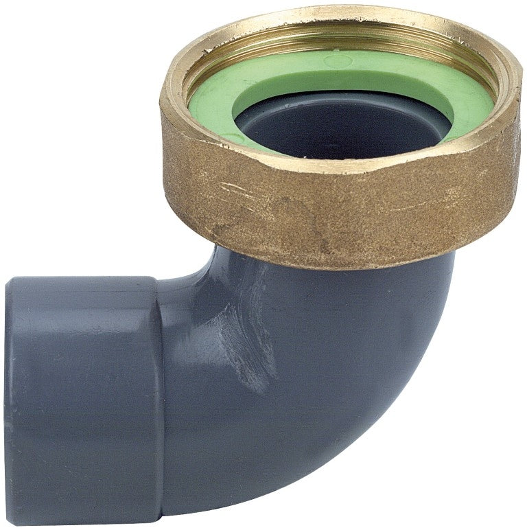 Raccordo curvo in pvc per attacco nicoll con dado