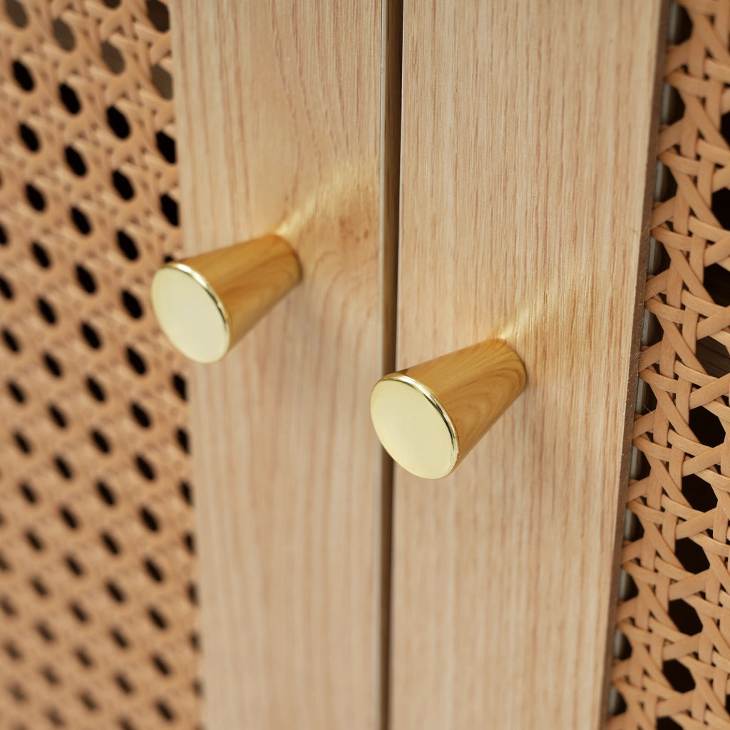 Scrivania angolare con mobile contenitore e piano girevole a 360°, 3 vani e ripiani regolabili, per ufficio, in MDF naturale, 126 × 40 × 75 cm