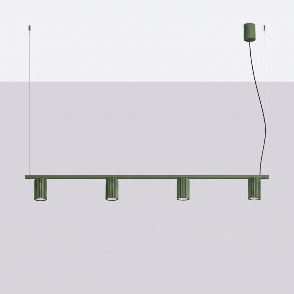 Lampadario KARBON 4 verde oliva