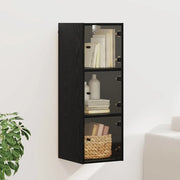 Armadietto a muro Rovere Nero 35 x 37 x 102 cm