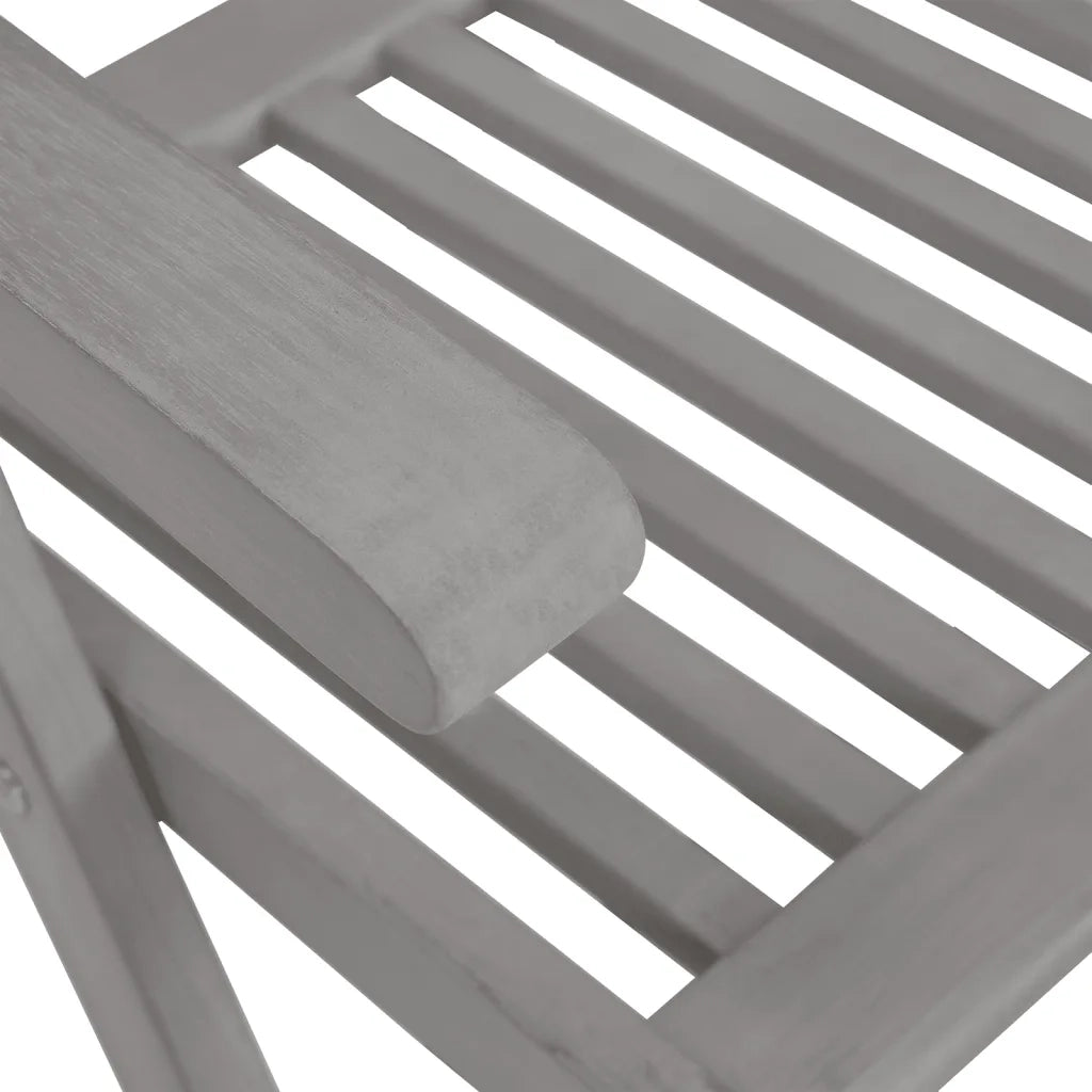 Sedie Giardino Reclinabili 8pz Cuscini Massello Acacia Grigio 3075155
