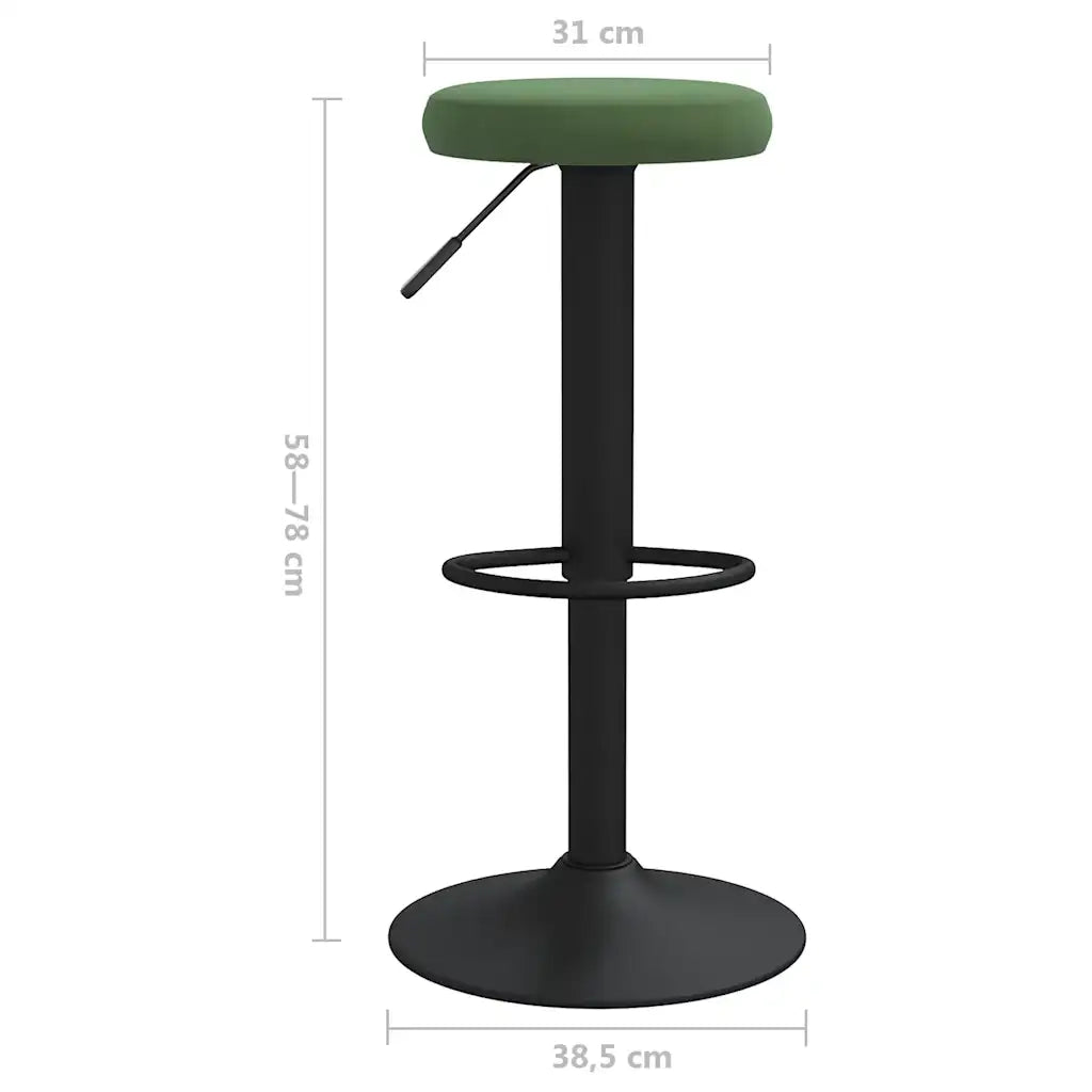 Sgabelli da Bar 2 pz Verde Scuro in Velluto 333146
