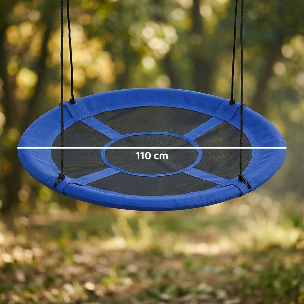 Amaca a nido per giardino ¨C zephmum ¨C Blu, resistente alle intemperie, regolabile, 110 cm