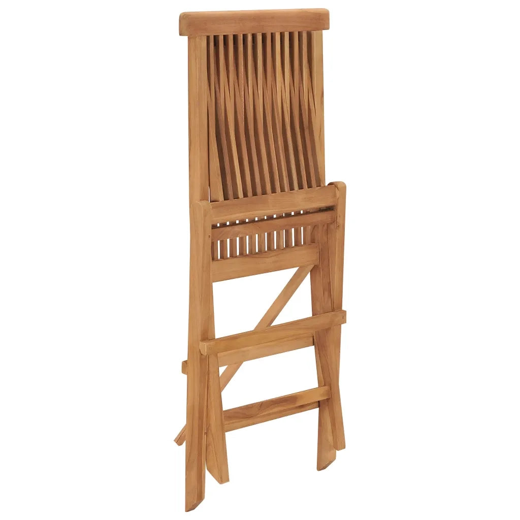 Sedie da Giardino Pieghevoli 2 pz in Legno Massello di Teak cod mxl 10348