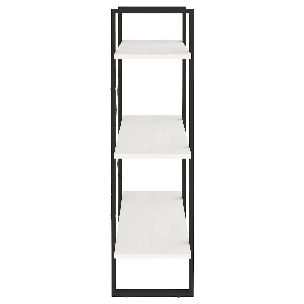 Libreria a 3 Ripiani Bianca 80x30x105 cm in Massello di Pino 806533