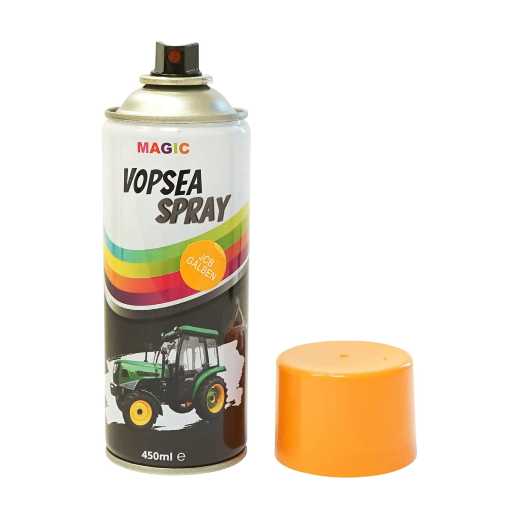 Spray vernice auto giallo tipo JCB professionale ad asciugatura rapida, 450 ml MAGIC