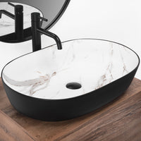 Lavabo Da Appoggio In Ceramica Rea Cleo Black Aiax Matt