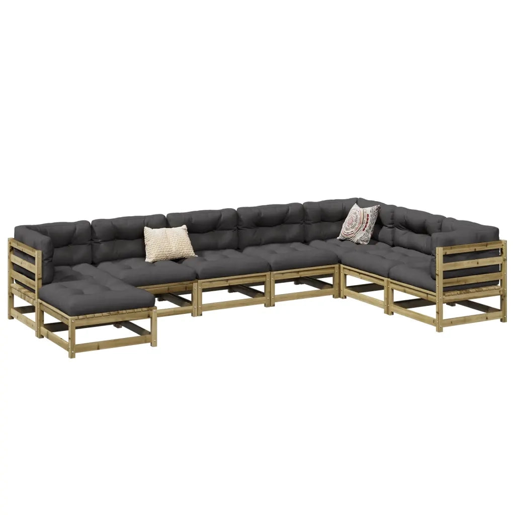 Set Divani da Giardino 8 pz in Legno Impregnato di Pino 3299577