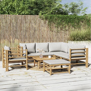 Set Salotto da Giardino 8pz con Cuscini Grigio Chiaro BambÃ¹