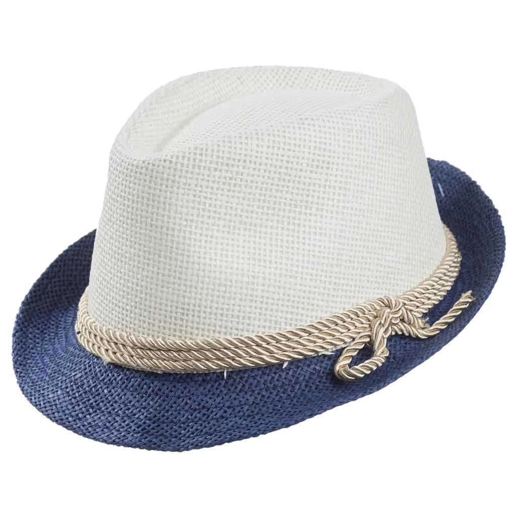Cappello fedora bicolore con dettaglio 58