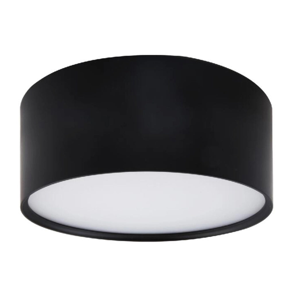 Plafoniera LED 6W nera tonda Ø9cm IP54 Kendal Light Prestige