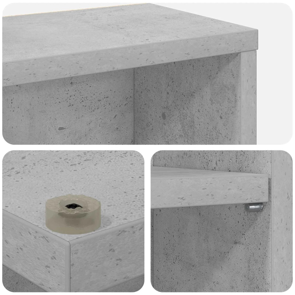 Mobile per CD Grigio Cemento 60 x 17 x 92 cm 8012752