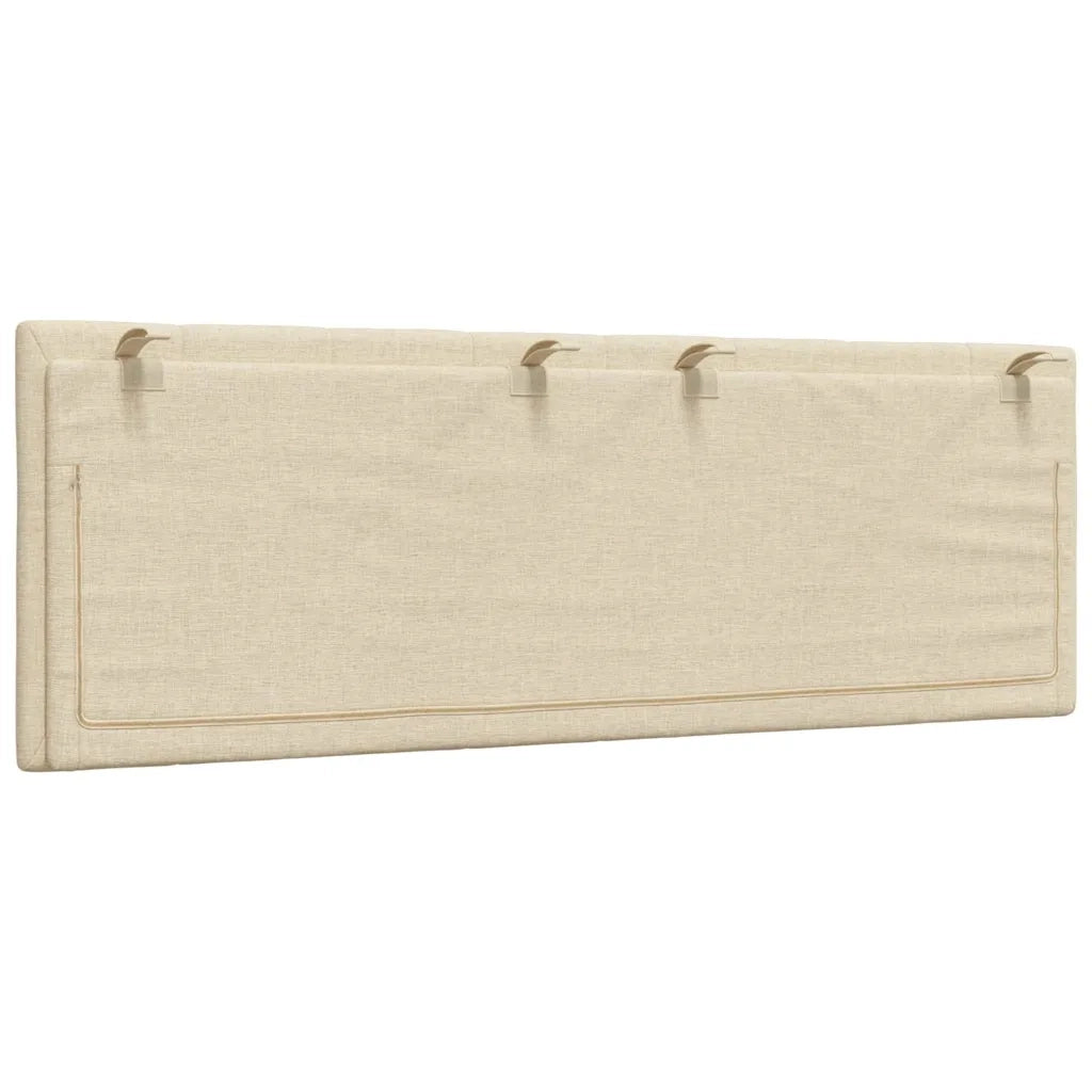 Cuscino Testiera-Cuscino per Testiera Hanko Crema 120 cm in Tessuto