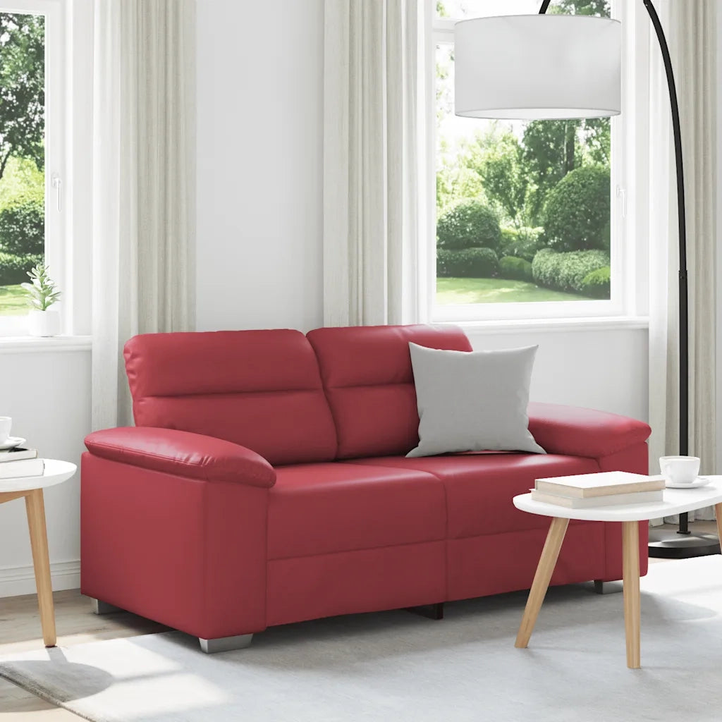 Divano a 2 posti Rosso Vino 160x81x84 cm in Similpelle 4105335