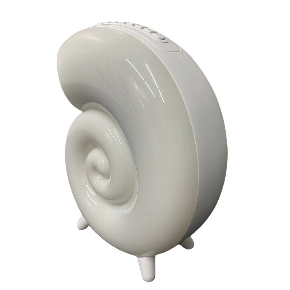 Trade Shop - Cassa Speaker Bluetooth Bt Lampada Led Rgb Conchiglia Con Orologio Display Sveglia -