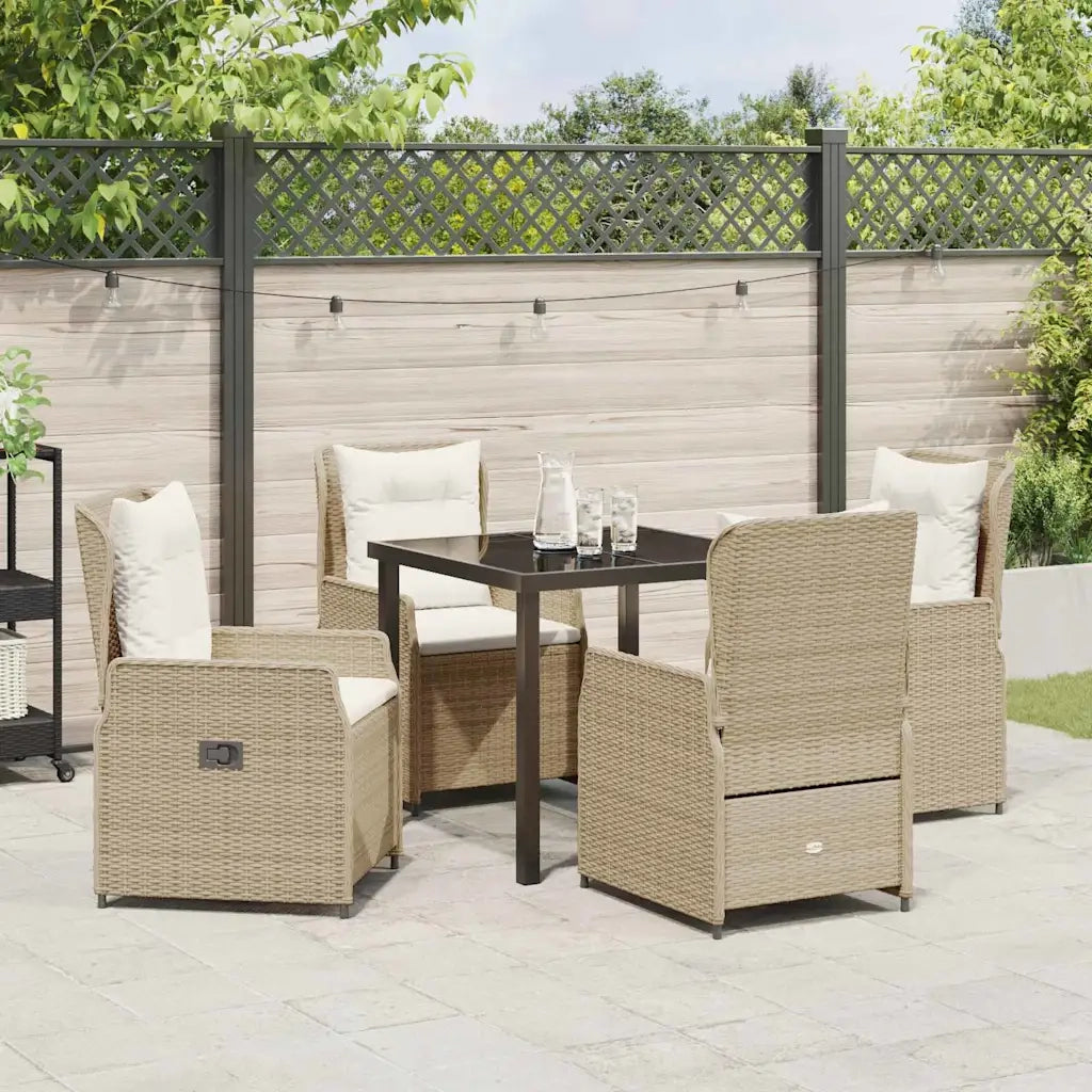 Set da Pranzo per Giardino 5 pcs Beige e Grigio Chiaro 3380968