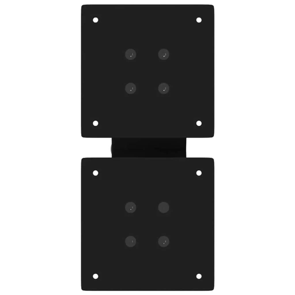 Set di 2 gambe per tavolino a forma di X 40 x 30-31 cm con piedini regolabili stile moderno acciaio nero 02_0057204