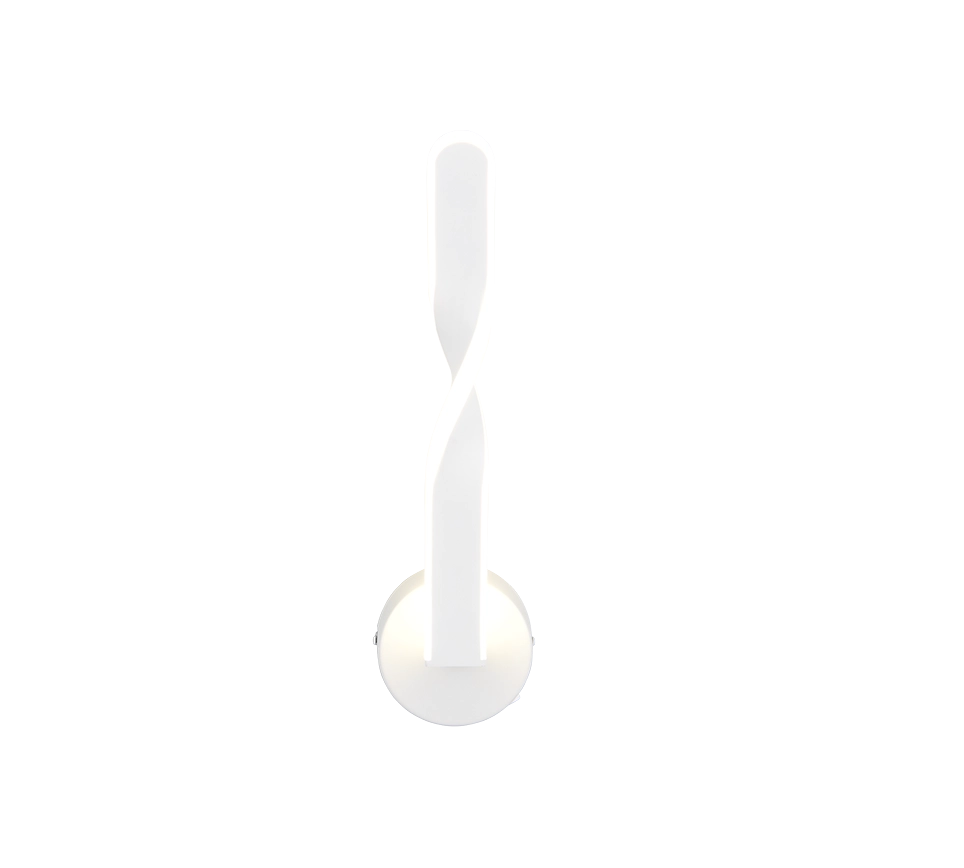 Applique LED, metallo, bianco, H 46 cm, Ginko
