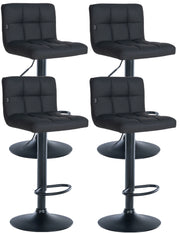 4er Set Barhocker Feni Kunstleder schwarz