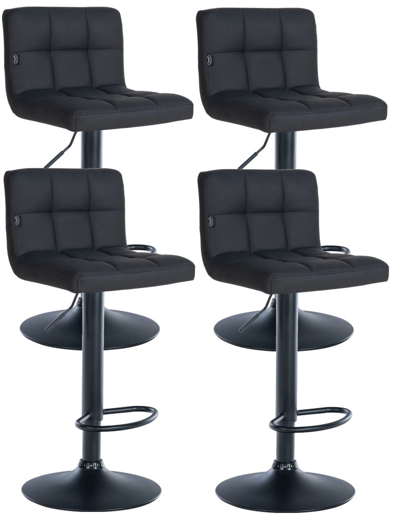 4er Set Barhocker Feni Kunstleder schwarz