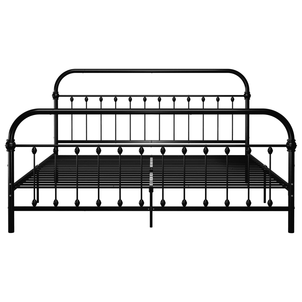 Giroletto-Struttura Letto Nero in Metallo 180x200 cm 115937