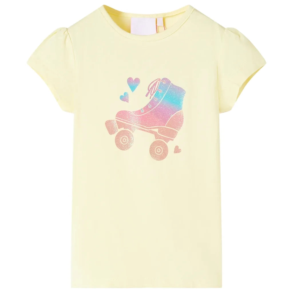 Maglietta da Bambina Giallo Tenue 128cod mxl 109561