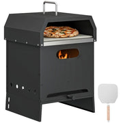 Forno per Pizza da Giardino 2 Livelli con Pizzastein ¨C zephmum ¨C Legno