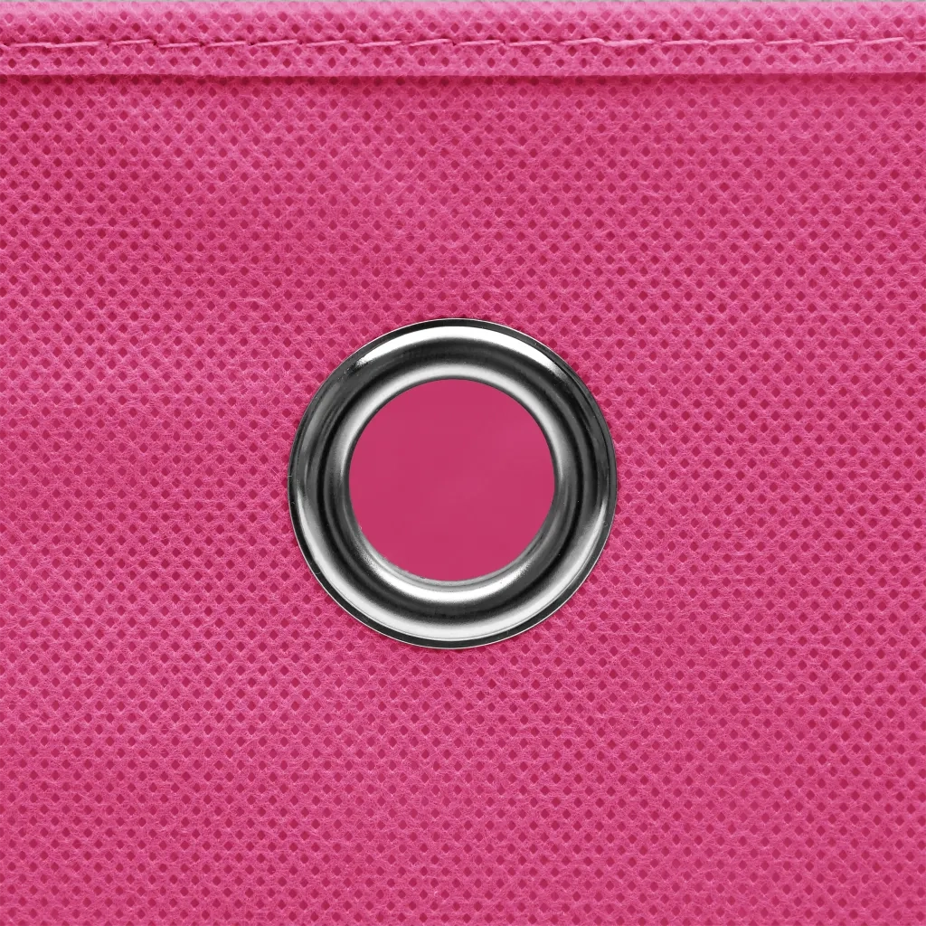 Scatole Portaoggetti con Coperchi 10pz Rosa 32x32x32 cm Tessuto 288348