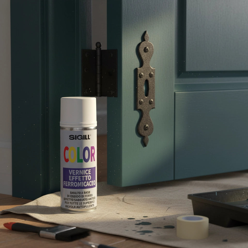 Smalto spray ferromicaceo effetto sabbiato 400 ml *** colore- argento, confezione 1
