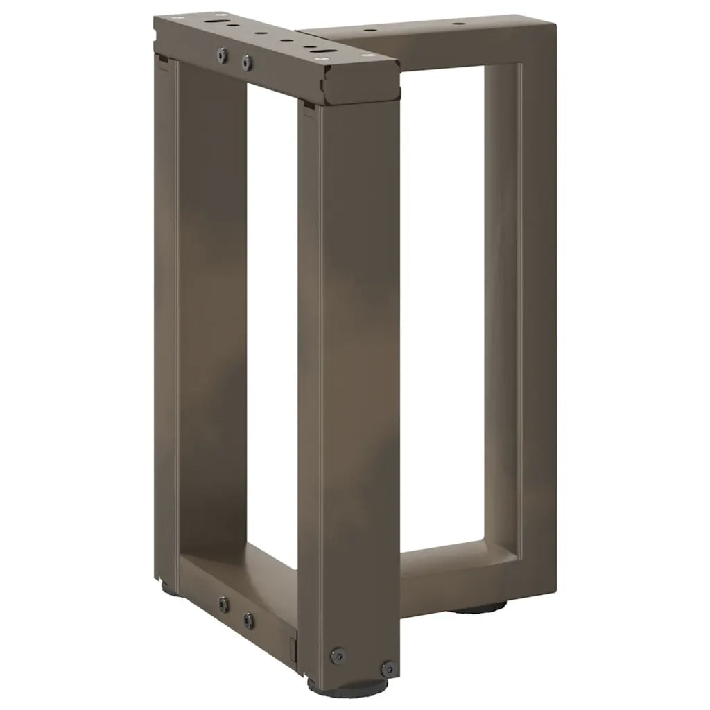Gambe per Tavolino da CaffÃ¨ a Forma di T 2 pz Nere 28x25x(42-43) cm Acciaio