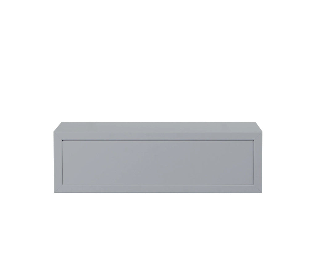 Mensola da Parete 1 Cassetto 45x13,4x20 cm in Fibra di Legno Lego Grigio