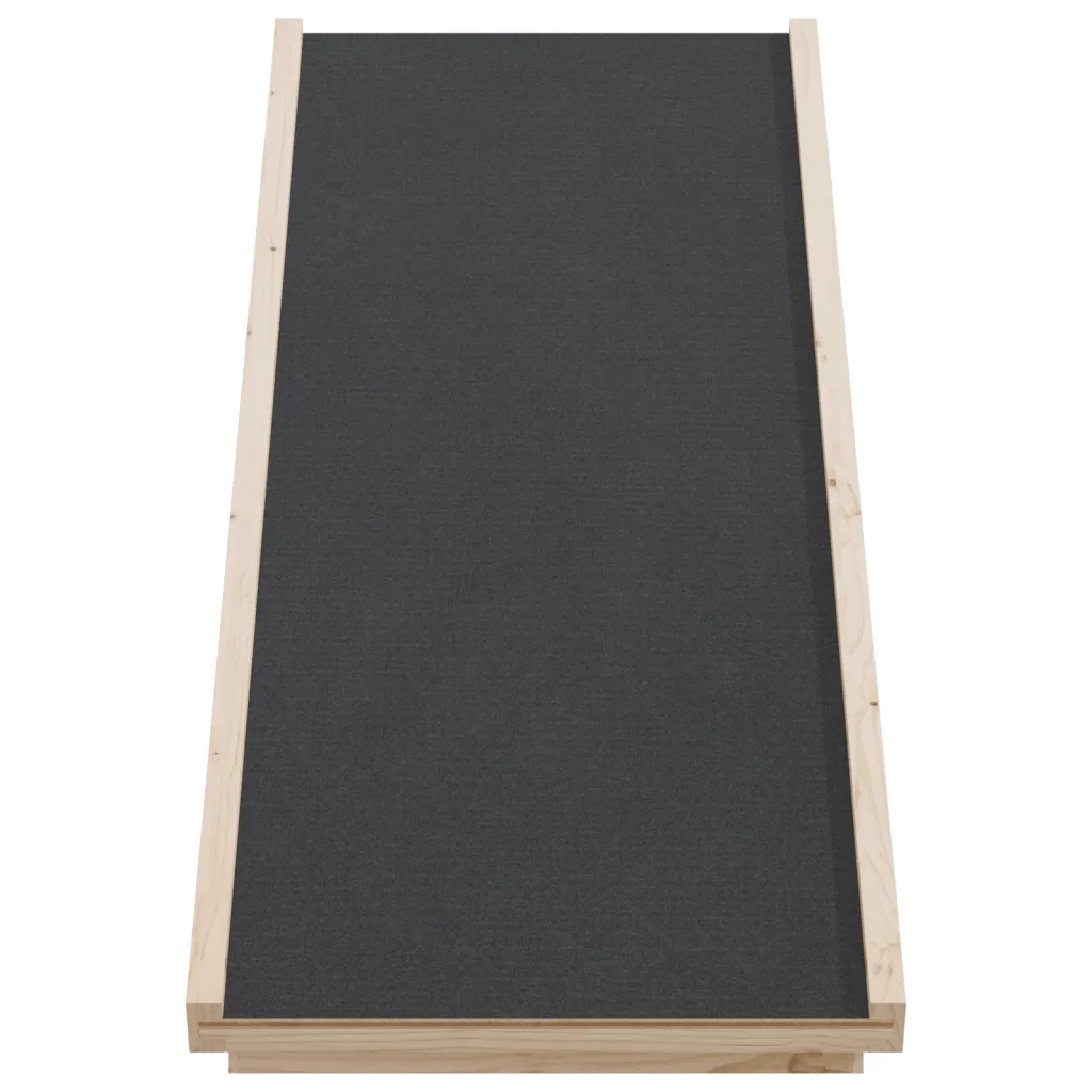 Rampa per Cani Grigia 100x40 cm in Legno Massello di Abete 172417