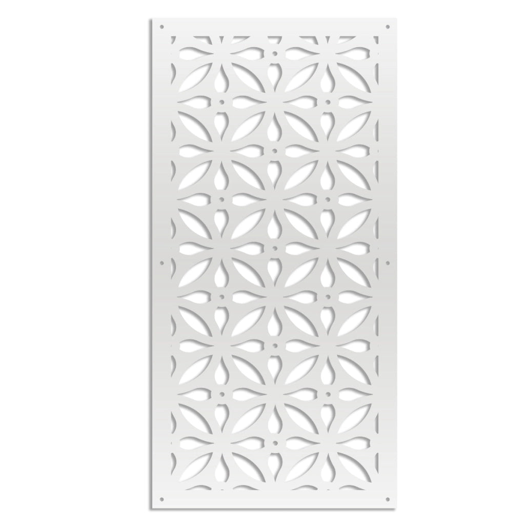 TELLY - Pannello in PVC traforato - Parasole Misura: 47x94 cm, Colore: bianco