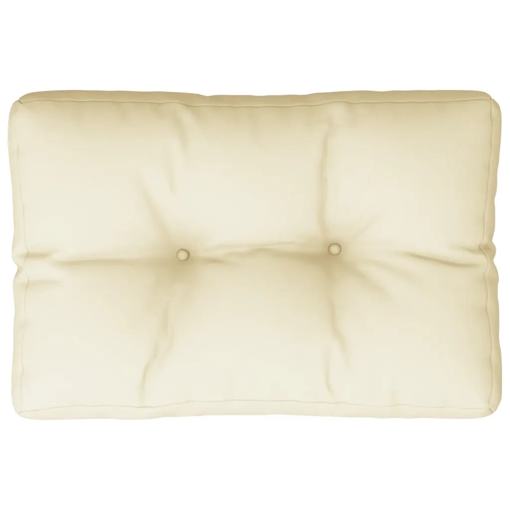 Cuscino per Pallet Crema 60x40x12 cm in Tessuto