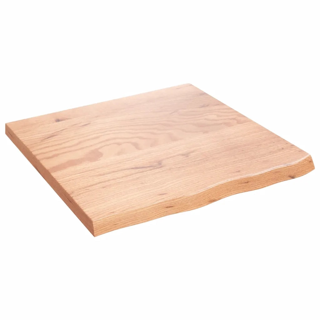 vidaXL Piano Tavolo Marrone 60x60x(2-4) cm Massello Rovere Trattato