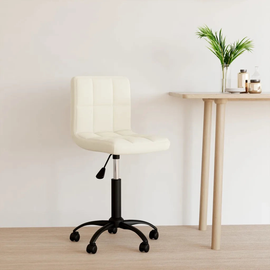 Sedia Girevole da Ufficio Crema in Velluto cod mxl 27862