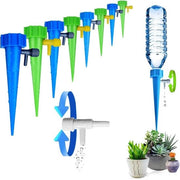 Set di Irrigazione a Goccia - Pianta Automatica per Acqua per Interno e Esterno - Coniche d'Acqua con Regolatore di Regolazione della Sorgente - Ideale per Vacanze e Giardino (Balcone, Terrazza, Piante di Camera)