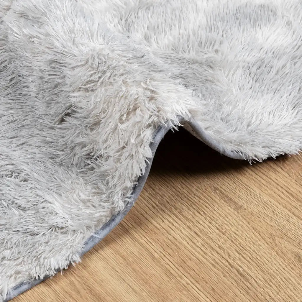 Tappeto Shaggy a Pelo Lungo NAVARRA Grigio Argento 80x150 cm